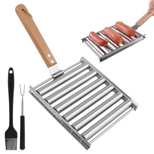 Hot Dog Roller with Brush & Fork