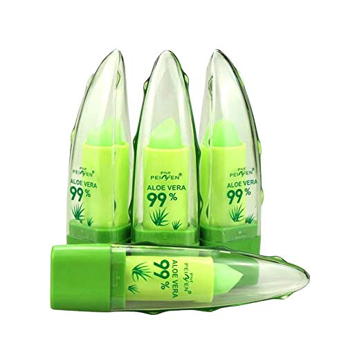 2 Pack Aloe Vera Lip Balm Moisturizing Lipstick Temperature Color Change Lip Gloss Long Lasting Nutritious Aloe Vera Lip Plumper Set (2 Pcs) #TOP6