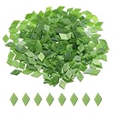 sourcing map 200g Mosaikfliesen in Rautenform aus Glas, Buntglasmosaikstücke für Heimdekoration, Kunsthandwerk und DIY-Projekte, Grün