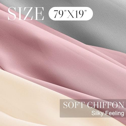 3 Pcs Shawls and Wraps for Women Evening Dresses Sheer Chiffon Soft Silky Wraps Wedding Bridal Scarf4
