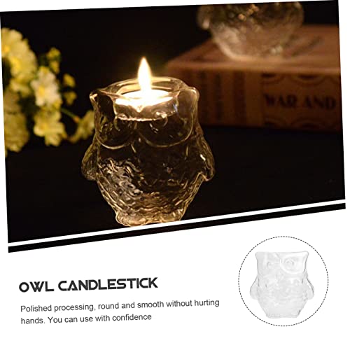Garneck Owl Candle Holder Statue Decor Vintage Decor Vase Stand Wax Candle Holder Owl Candlestick Owl Statue Candle Shelf Household Candlestick Owl Modeling Candle Holder Ceramics Gift #TOP3