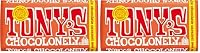 Tony's Chocolonely Milk Caramel Sea Salt Bar 180 g (Pack of 2)