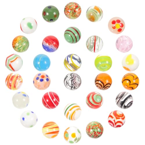 30 bolas de vidrio decorativas multicolor para peceras y juegos infantiles en un set resistente