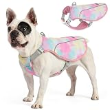 KYEESE Dog Cooling Vest, Breathable Mesh Dog Cooling Shirt for Small Medium Dogs with D-Ring, Sun Protection Reflective Dogs Cooler Jacket with Adjustable Buckle for Summer Hiking Walking, Pink, L