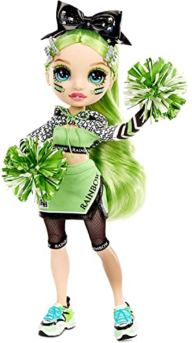 Rainbow High Cheer Fashion Doll - Abiti Eleganti, Pompon E Bambola Cheerleader Jade Hunter, Serie Cheer, Regalo Ottimo A Partire Dai 6 Anni, Verde Jade Hunter