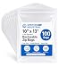 100 Count - 10 X 13, 2 Mil Clear Plastic Reclosable Zip Poly Bags with Resealable Lock Seal Zipper by Spartan Industrial (More Sizes Available)