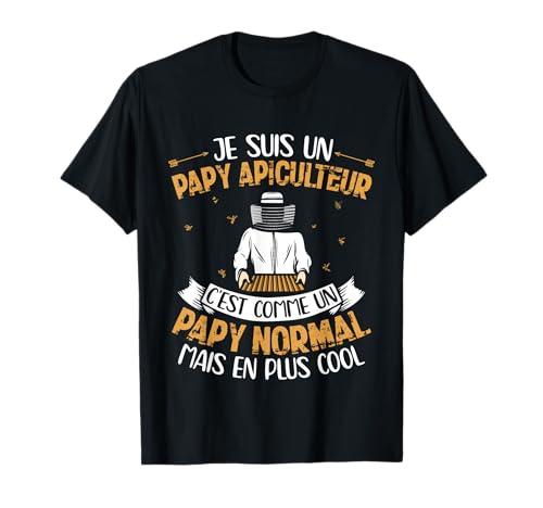 Apiculteur Tshirt Abeille Cadeau Apiculture Papy Fete Perés T-Shirt