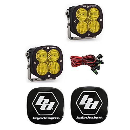 Baja Designs Xl Sport Led Pair Driving Combo Amber Light Kit & Rock Guards Black #TOP16