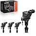 A-Premium Ignition Coils Pack for Chevrolet Malibu 2008-2014 Equinox Orlando HHR Buick Regal Verano Pontiac G5 G6 Saturn Ion Vue 4-PC Set