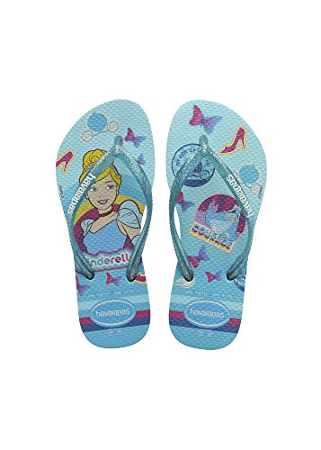 Chinelo Slim Princess, Havaianas, Meninas, Azul Ceu, 27/28