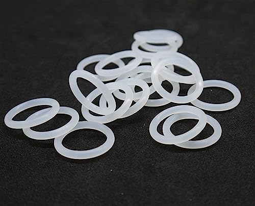 Rubber O Rings Kit 10pcs Thickness 2/2.4/3/4mm White Rubber Seal Ring OD 5-80mm Heat-Resistant Food Grade Silicone O-Ring Sealing Gasket (Color : White, Size : OD 5mm (CS 2mm))