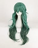 NEVSTPFWD Anime Cosplay Wig Tokyo Ghoul Sen Takatsuki Eto 80cm Long Green Ombre Heat Resistant Cosplay Costume Wig