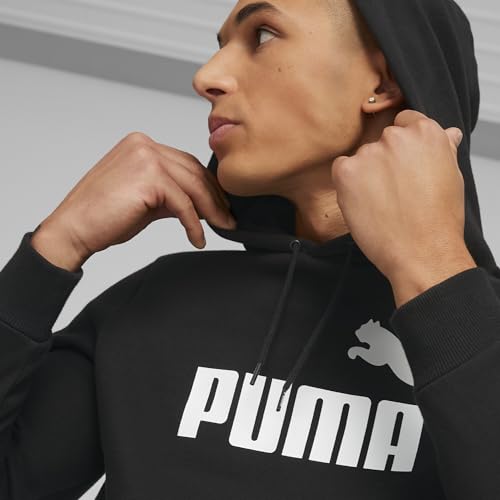 Image of Puma Cotton Men Ess Big Logo Hooded Neck Hoodie Fl (S) Mineral