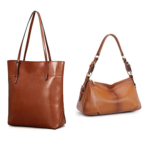 Kattee Vintage Genuine Leather Tote and Hobo Handbags #TOP30