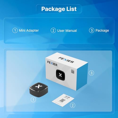 FEXIER 2026 X1 USB-C Wireless CarPlay Android Auto Adapter 2-in-1, Alloy & 2.5D Glass Mini Car Play Dongle, Wired to Wireless Converter, Dual 5G Chips, OTA, Plug & Play, for iPhone & Android Phone — view 8