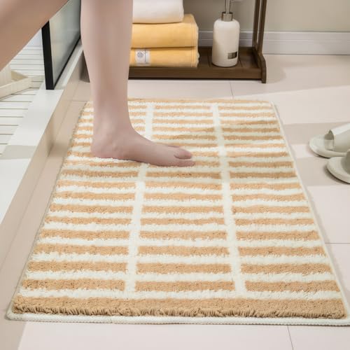 GIB Bathroom Rugs 32x20, Extra Soft Absorbent Bath Mat for Bathroom Floor