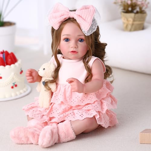 BABESIDE Reborn Girl - 20 cali realistyczne słodkie lalki dla niemowląt Reborn, realistyczny korpus z materiału, małe dziecko Reborn