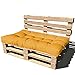 Cuscino per Bancale 120x80x15 cm - Cuscino per Seduta Divano Pallet di legno - COLORE GIALLO ARANCIATO