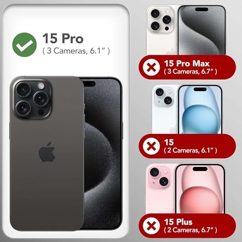 Image of Kratos Soft Silicone Case Cover Compatible with iPhone 15 Pro - Everyday Comfort Protection, Wireless Magnetic Charging Case with Raised Edge Camera & Screen Protection, Shock-Resistant Design