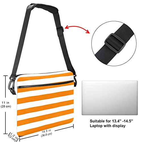 Sac ordinateur 14 pouces à rayures orange pour vos déplacements