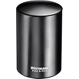 Westmark Flaschenöffner Push & Pull – Automatischer Kronkorken-Öffner für zu Hause und unterwegs, ideal für Alltag, Party und Grillabend, praktischer Flaschenöffner – Schwarz