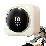 TozMvi Lavatrice Portatile - Lavatrice Portatile Completamente Automatica con Funzione di Autopulizia del Cestello - Mini Lavatrice per Calzini - Piccola Asciugatrice a Parete Desktop
