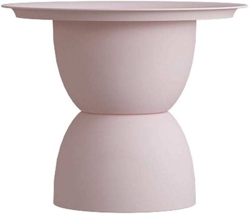 Side Table/End Table,Round Small Modern Living Room Tray Metal Side Tables, Creativity Snack Table Coffe Table for Bedroom Balcony, 19.6x17.7 Inch