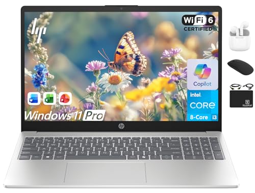 HP �m�[�g�p�\�R�� 2025 �t���b�O�V�b�v �r�W�l�X �E���g���X�����A���C�t�^�C���I�t�B�X�AAI�d���A15.6�C���`HD�A8�R�AIntel i3�A16GB RAM�A628GB�X�g���[�W(128GB UFS+500GB Ext)�AWi-Fi 6�ACopi