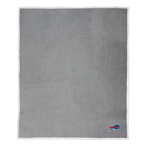 Northwest NFL Buffalo Bills Unisex-Adult Subtle Waffle Sherpa Throw Blanket, 50" x 60", Team Colors