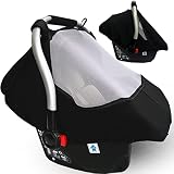 Car Seat Sun Shade Covers for Babies - All-in-1 Car-seat-Covers Canopy with Privacy Sun Shade & Bug
