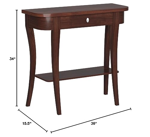 Convenience Concepts Newport Console Table, Mahogany #TOP3