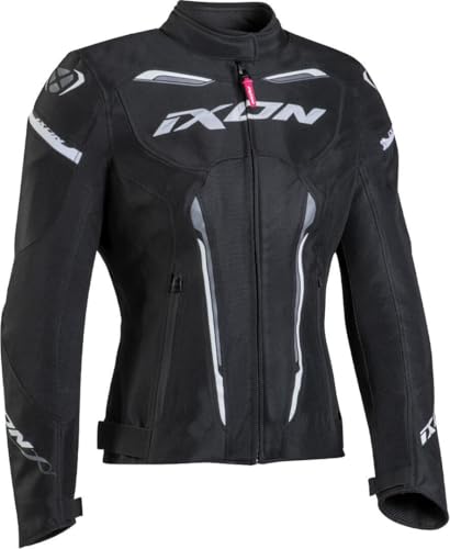 Ixon Striker WP Damen Motorrad Textil Jacke, schwarz/weiß, XS