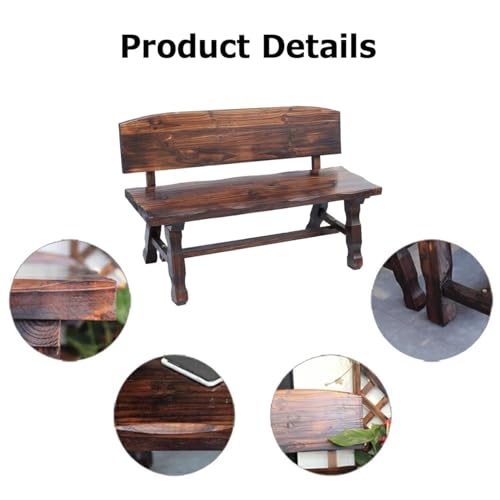 Banco de jardín de madera elegante de 160 cm con acabado robusto 4
