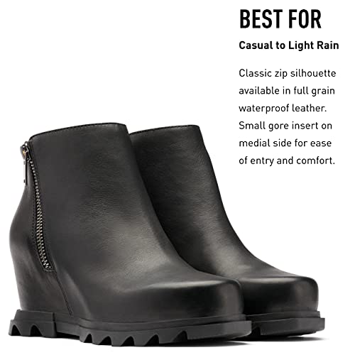 Sorel Women's Joan Of Arctic Wedge Iii Zip Boot - Black, Sea Salt - Size 8.5 #TOP2