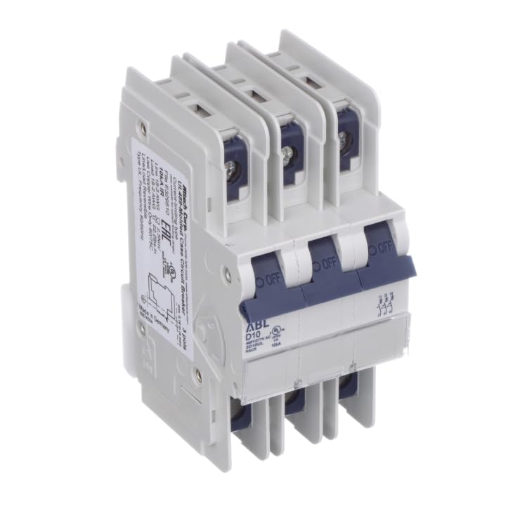 3D20UM, Circuit Breaker; Thermal Magnetic; Handle; 20A; 3 P; D Trip; V-EA Series