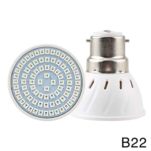 5pcs led Grow Light Bulb,Full Spectrum Led Bulb Plant Lamp Red Blue Uv Ir for Grow Tent Greenhouse Grow Lighting,B22,220V 48LEDs