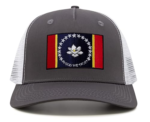 Image of International Tie State Hat for Men and Women, Adjustable Snapback Trucker Baseball Cap with Embroidered Patch