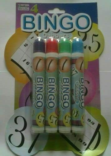RANASONS 4Pc BINGO DABBERS MARKERS MULTI-COLOURED PENS FOR BINGO TICKETS KIDS FUN TOY