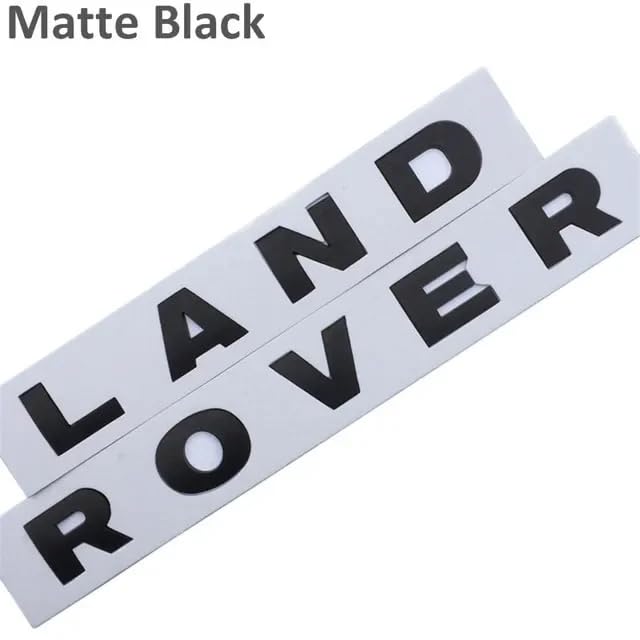 Autocollant 3D Range Rover XCBW - Lettres Bright Silver - Pour Capot Et Hayon - Pack De 2