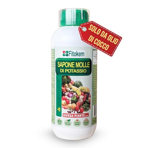 FITOKEM - Sapone Molle Potassico per Piante (1 Litro) Sapone Molle di Potassio per Piante,...