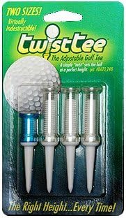Height Adjustable Twist Golf Tee-set ball at perfect sweet spot height