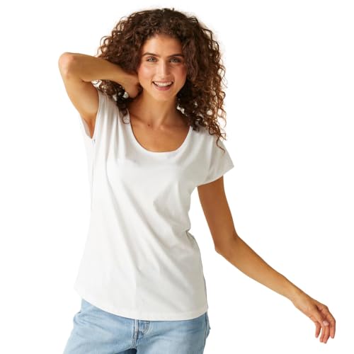 Image of Regatta Telisse Women's Short-Sleeved Crew Neck T-Shirt, White, UK L