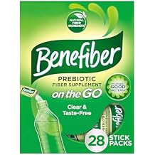 Benefiber On The Go Prebiotic Fiber Supplement Powder for Digestive Health, Daily Fiber Powder, Unflavored Powder Stick Packs - 28 Sticks 3.92 Ounces
