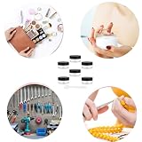 Przezroczyste puste puszki, 6 sztuk mini puszek z szpatułką, pusta puszka 5 ml, przezroczysty tygiel, zestaw pojemników podróżnych, na balsam, krem, mini świece, kosmetyki, pojemnik na kosmetyki