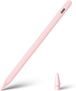 Apple Pencil Fast Charging, Palm Rejection, Tilt Sensitive, Pixel Precision, Good for iPad 6-11 Generation, iPad Pro 11/12.9/M4/M5, iPad Air 3/4/5/M2/M3,iPad mini 6/5, Pink