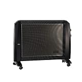 JATA JCRC2115 - Radiador de Mica con 2 Potencias de Calor (750-1500 W) Termostato Regulable de Temperatura. Calienta en 1 minuto. Ahorro de Energía. Ruedas Giratorias. Antivuelco