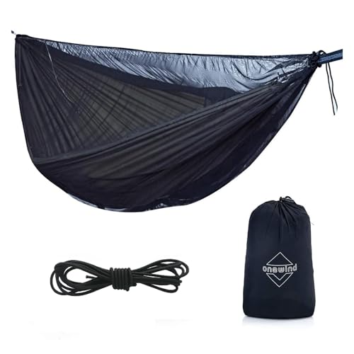 onewind Hammock Mosquito Net, Single & Double Camping Hammock Bug Netting, No See Ums Net 360 Degree...