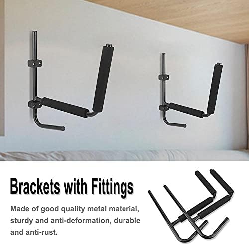 Wall Coat Rack for Canoe, Kayak Set 80 Kg Durable Steel Arbon Surf Bike Steel Hook for Stock Sales Abroad.