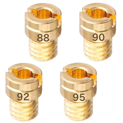 Jetsetmoto メインジェット ケーヒン丸型/小 [5X6.7] #88#90#92#95 4PCS メインジェットセット ケーヒンPCφ20キャブレター ディオ DIO バイク用品 収納ケース付き