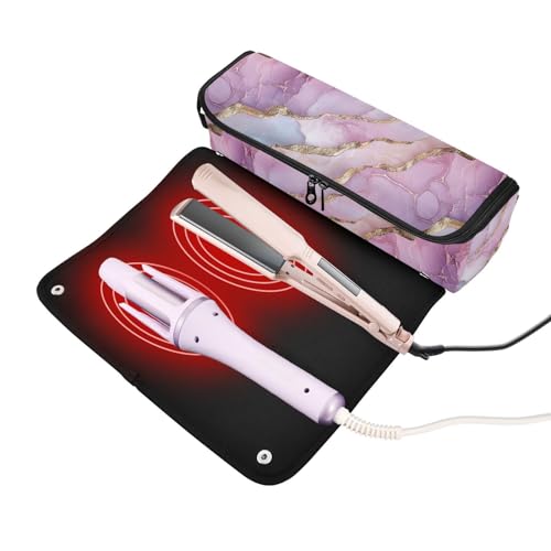 Bolsa de viaje para herramientas de cabello con tapete termoaislante miniatura 2
